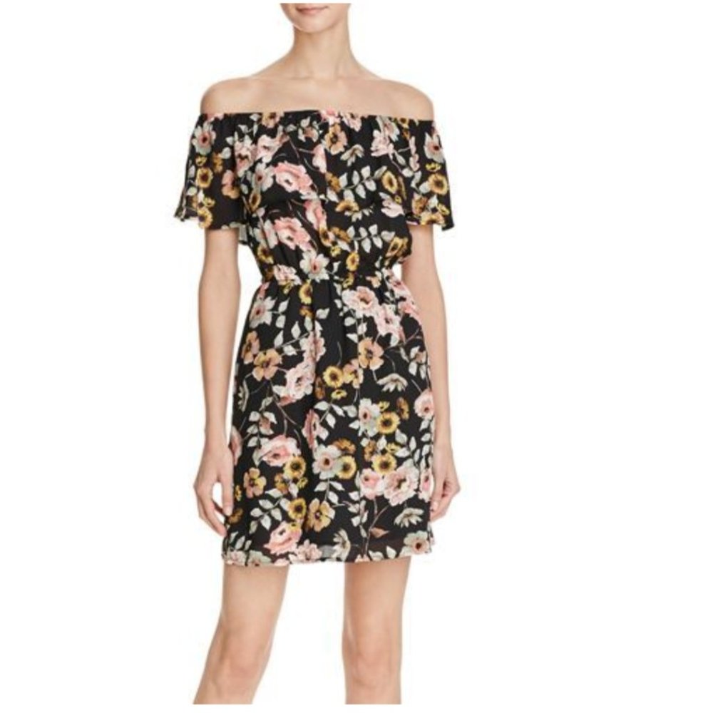 Cupcakes & Cashmere Ruffle Off Shoulder Mini Dress - Picture 3 of 6